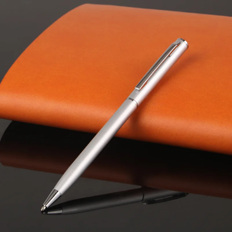 Простая металлическая шариковая офисная деловая ручка школьные канцелярские