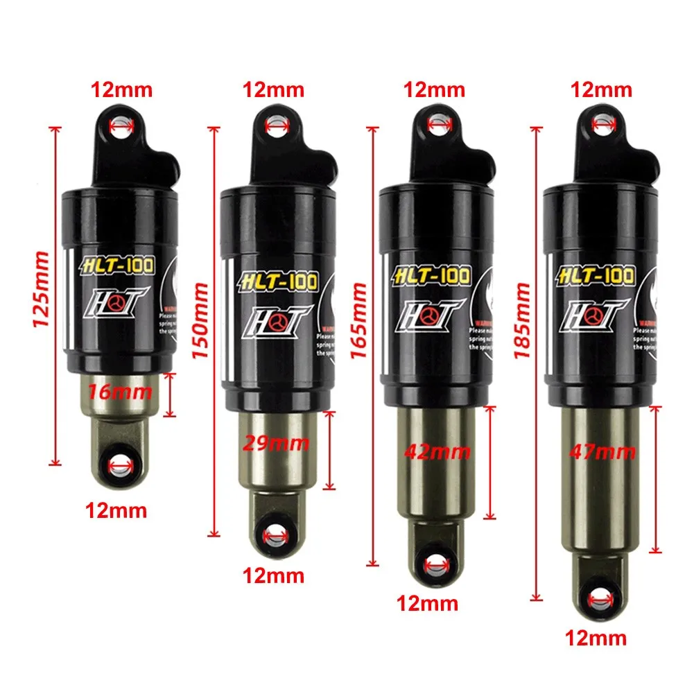 

Bicycle Oil Spring Rear Shock Absorber Electric Vehicle Snowmobile Mountain MTB Bike Suspension HLT100 125/150/165/185mm Part
