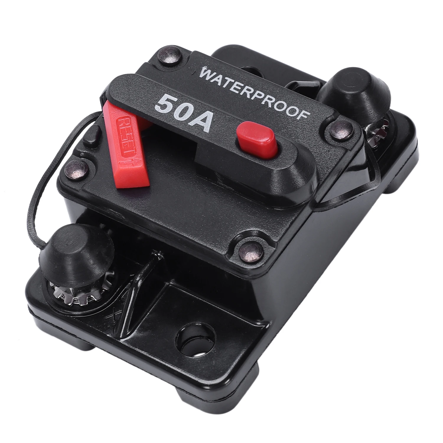 12V/24V Автомобильный морской аудио держатель предохранителя 50A ручной сброс