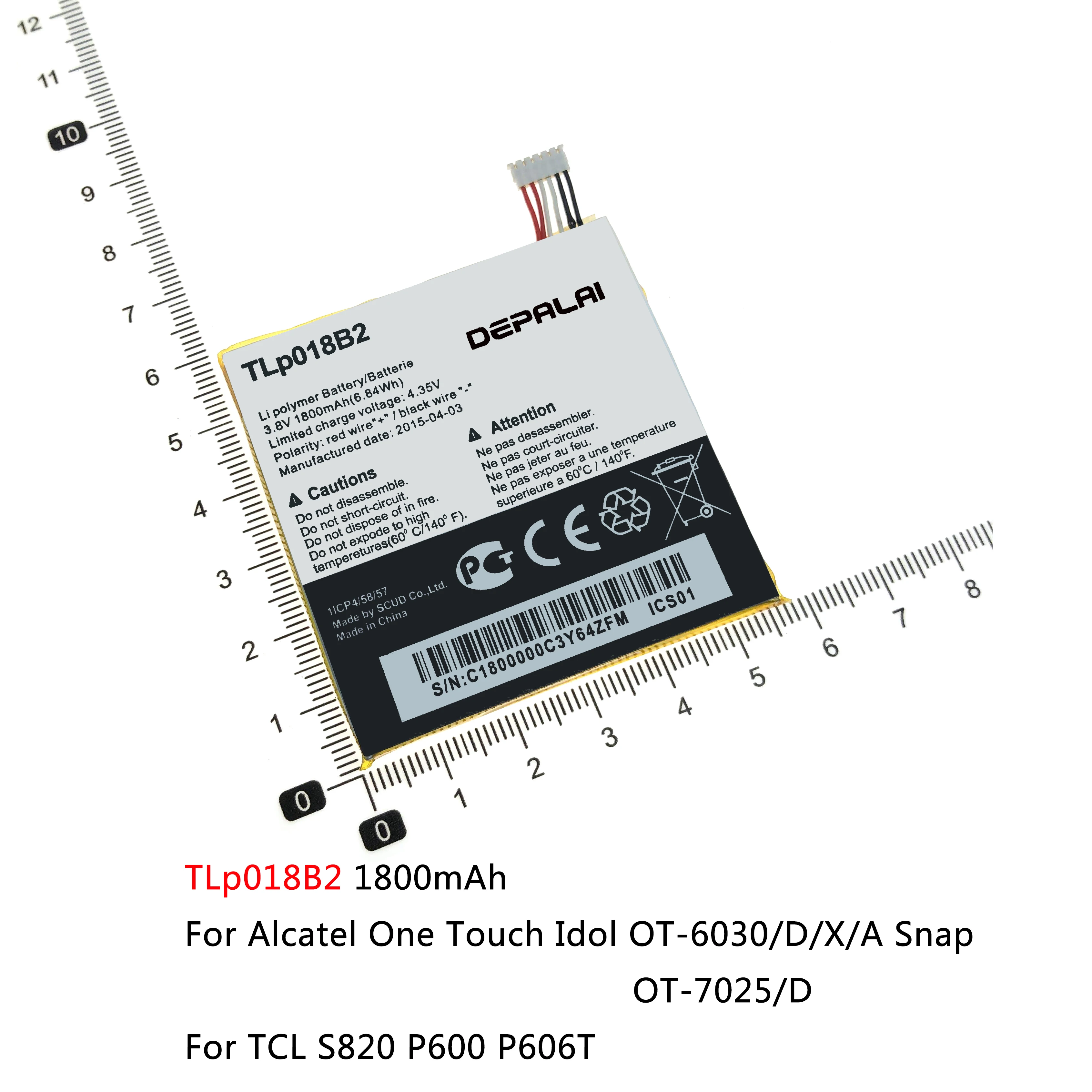 TLp018B2 TLp018B4 Батарея для Alcatel One Touch Idol OT 6030 D X оснастки 7025D TCL S820 P600 P606T батареи сотового