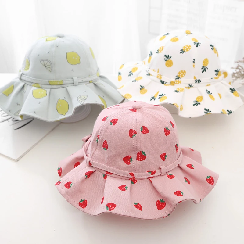 

Baby Girl Bucket Hat Outdoor Bowknot Kids Girl Sun Hat Children Beach Cap