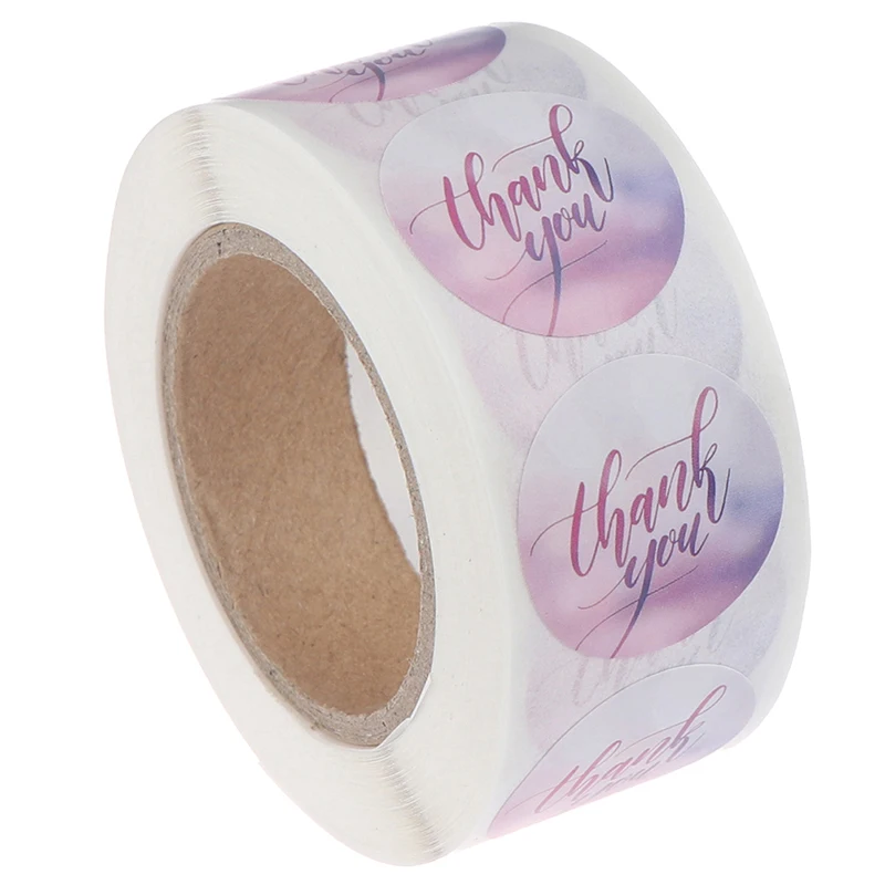 

Thank You Sticker Seal Labels Round Blurred Background 500 Labels Sticker Per Roll For Package Personalized Stationery Stickers