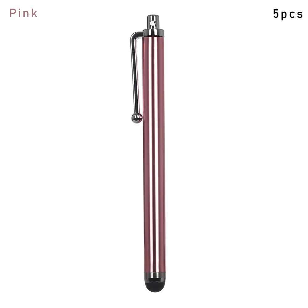 5pcs pink 5/10 шт. металлический ПК Экран стилус для сенсорного экрана, Аксессуары для мобильных телефонов, стилус для сенсорного экрана, Сенсорный экран Стилус для планшета iPad сотового телефона для samsung - Colors: 5pcs pink