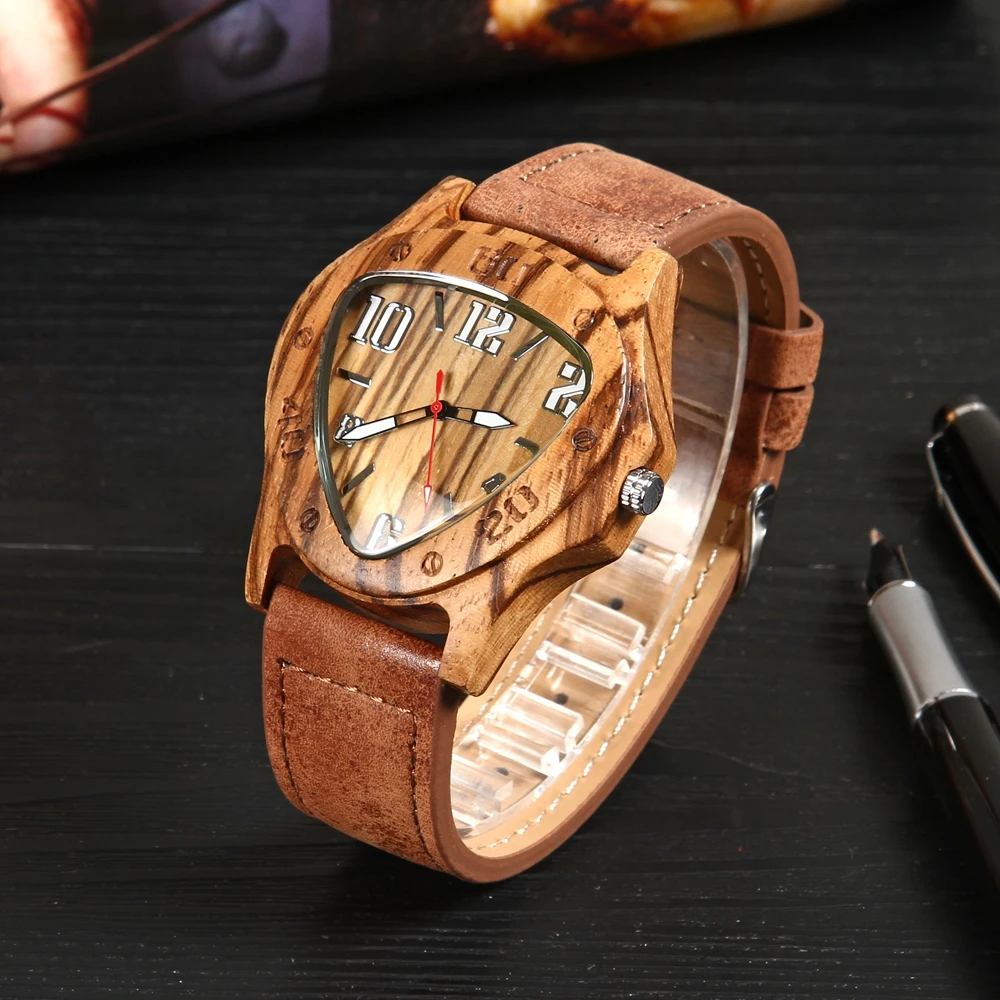 Мужские часы черные из натурального дерева мужские простые бамбуковые наручные