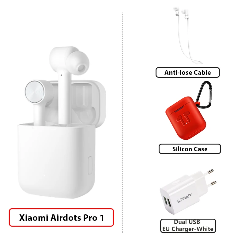 1Add CableCaseC Xiao mi Airdots Pro TWS беспроводные наушники mi True беспроводные Bluetooth наушники ANC переключатель ENC HD управление нажатием для IOS Android - Цвет: 1Add CableCaseC