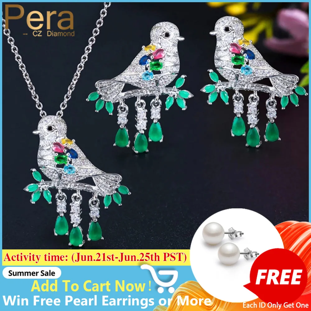 Pera уникальные модные женские серебряные ювелирные изделия с птицами большой