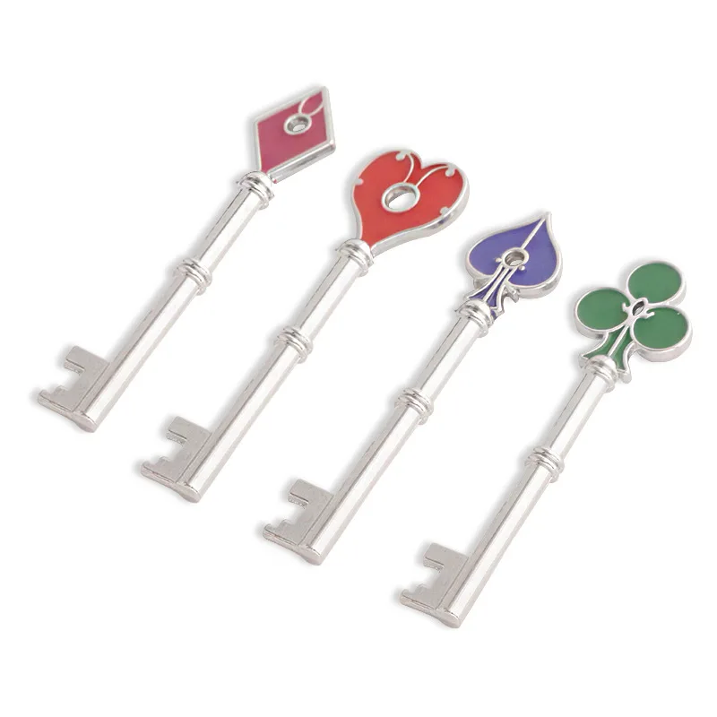 

New Arrival Evidents Key Chain Evils Poker Key Shape Keychain for Cosplay Gift