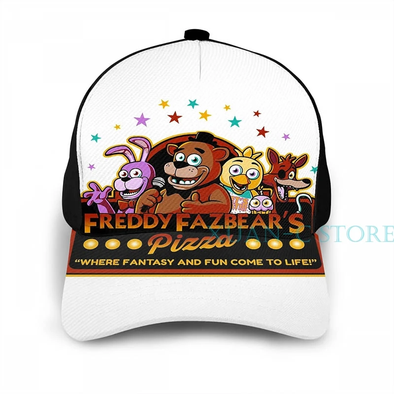 Five Nights at fredddys Freddy Fazbears piza FNAF баскетбольная Кепка с логотипом для мужчин и женщин модная черная шляпа унисекс с принтом