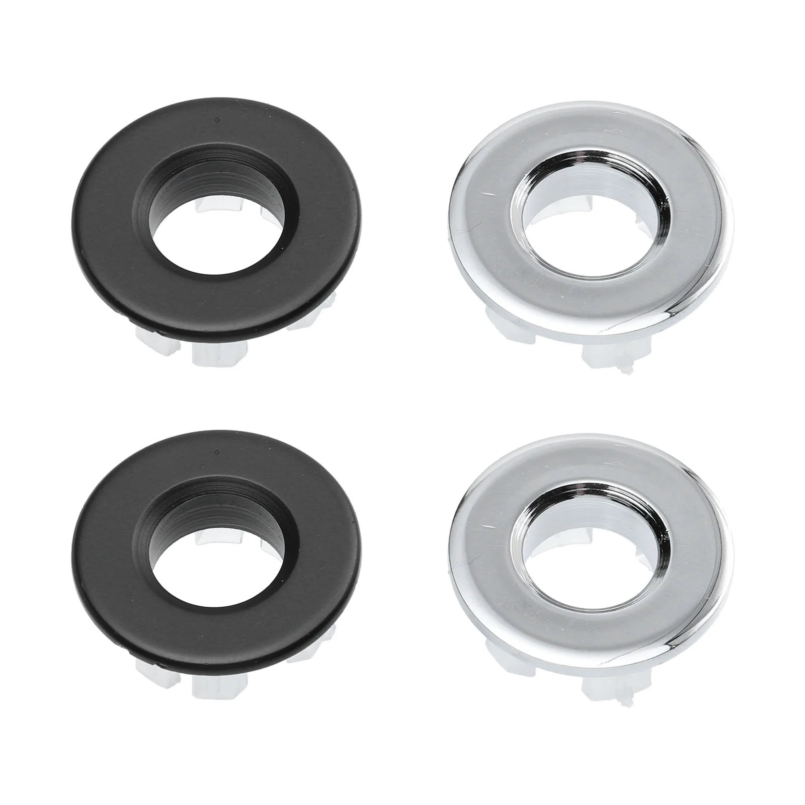 

4pcs Bathroom Kitchen Sink Hole Round Overflow Cover Basin Tidy Insert Spares