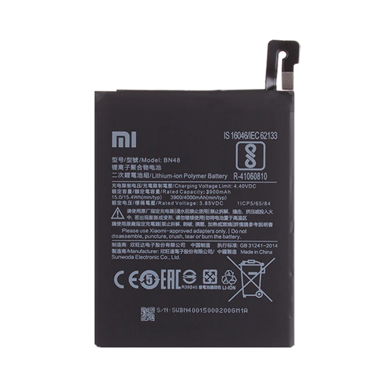 Оригинальный аккумулятор Xiao Mi для телефона BN48 4000 мАч Xiaomi Redmi Note 6 Pro