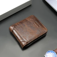 2022 new casual wallet men leather short purse small wallet for men multifunction card holder leather wallet men coin purse