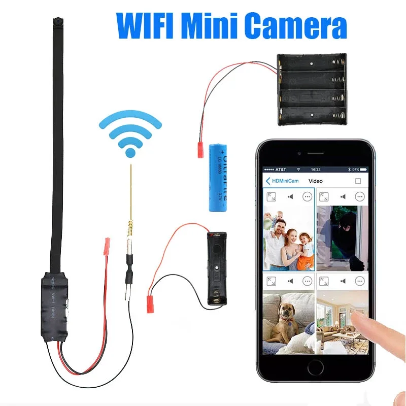 

4 K WIFI Network Camera Webcam IP P2P HD Wide Angle Mini Camera DIY Wireless Cam Module Motion Activated DV Camcorder Small