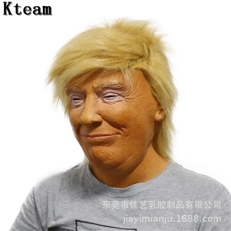Забавный реалистичный латекс знаменитостей Дональд Трамп, президент, маска на Хэллоуин вечеринку, мяч, Карнавальная маска, костюм для вечеринки