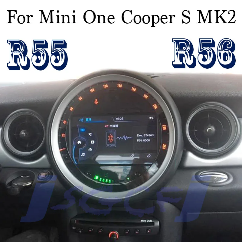 Автомобильный стерео аудио навигатор GPS CarPlay для Mini One Cooper S MK2 Clubman R55 люк Хардтоп
