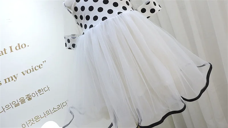 Милые кружевные платья для девочек 2020 летнее платье принцессы в горошек без