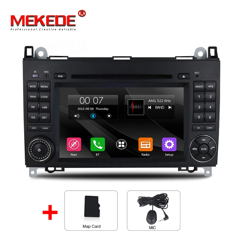 HD 2din автомобильный DVD gps головное устройство для Mercedes Benz B200 A B класс W169 W245 Viano Vito W639 Sprinter W906 3g Bluetooth Радио+ карта - Цвет: CAR DVD