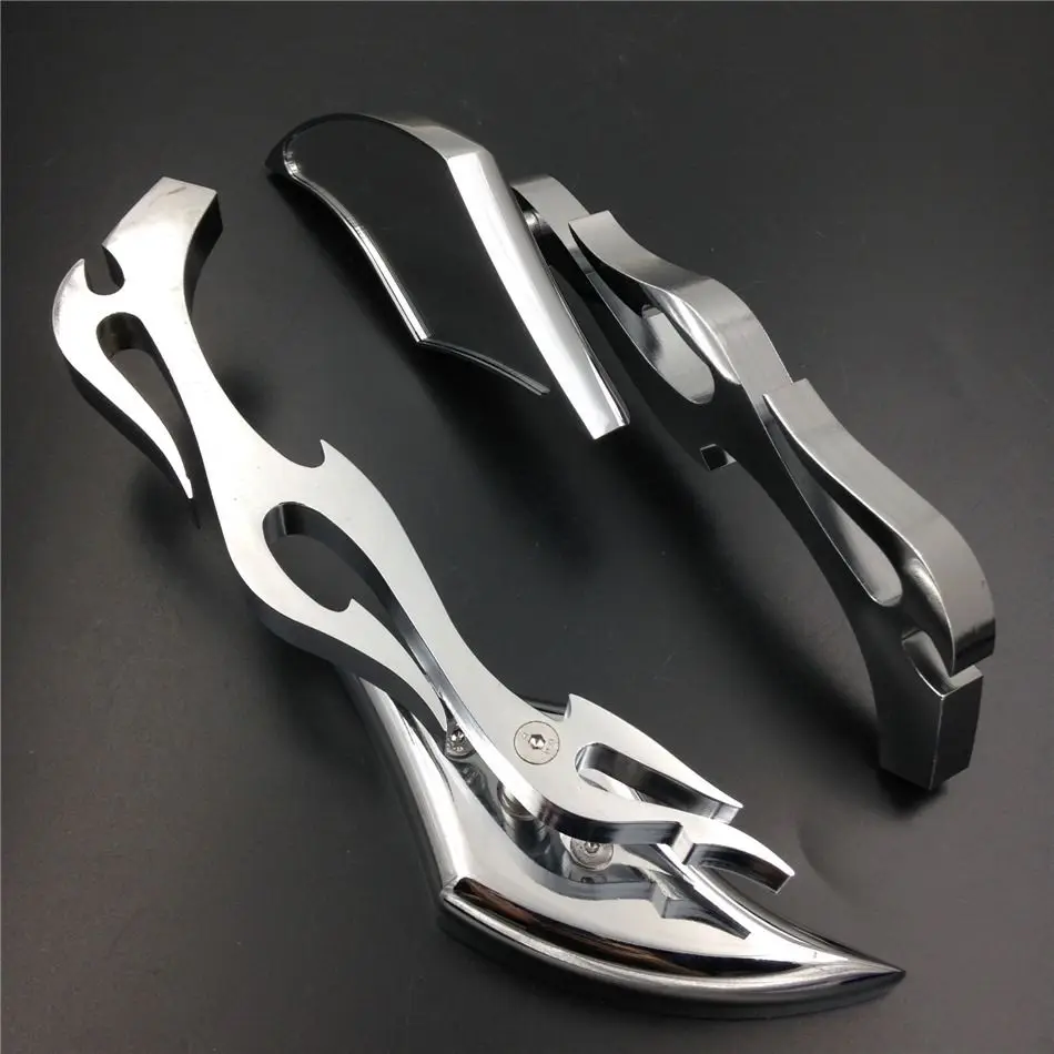 

Flame bracket diamond Mirrors Custom for Harley softail FatBoy Sportster Dyna