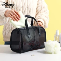 disney net yarn transparent bag large capacity handbag mickey cosmetic black bag portable travel storage toilet bag