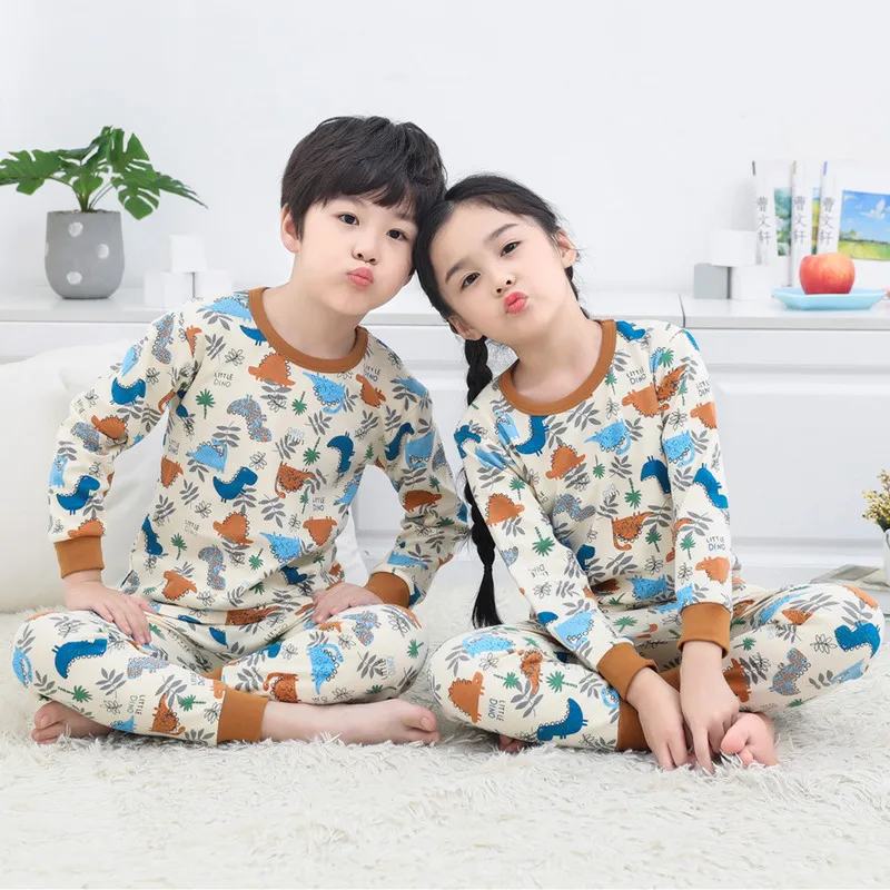 2020 с рисунками из мультфильмов детские пижамы комплект одежды для мальчиков и