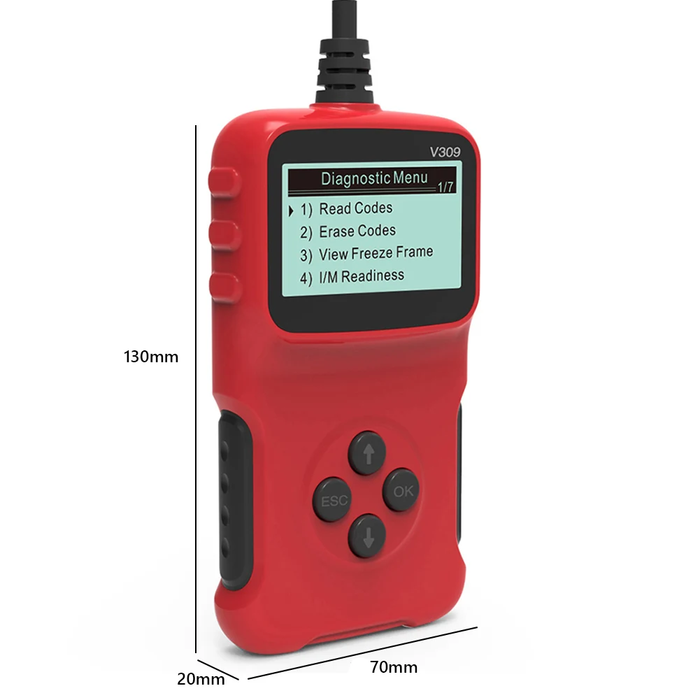 

V309 OBD II 2 Scanner for Auto OBD2 Code Reader Car Diagnostic Tool for All 1996-Newer OBDII Compliant Vehicles Car Accessories