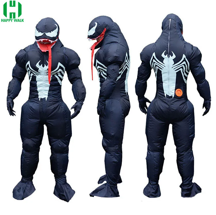 Новейший надувной костюм для взрослых Venom Muscle Thrill карнавальный с фильмами