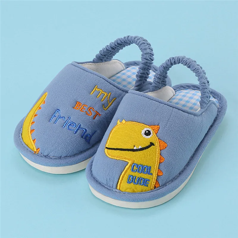 Обувь для мальчиков и девочек зимняя симпатичная обувь с животными динозавров