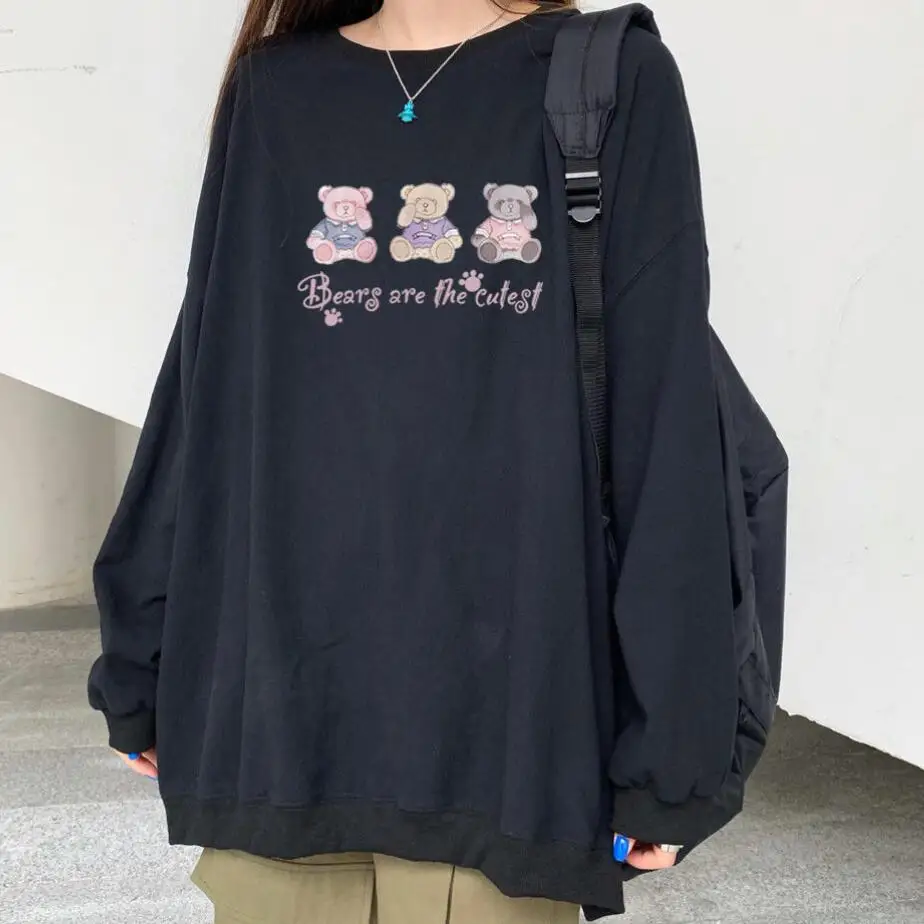 

Thin Cotton Sweater Women's 2021 Early Spring New Korean Student Loose Pullover Bottoming Shirt Solid Color Long-Sleeve Shirt