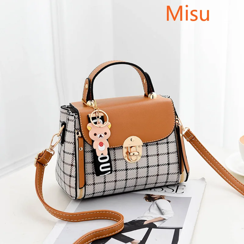 

Han edition grid inclined across a small female with the bag in the new party bag ms single shoulder bag fashion western style b