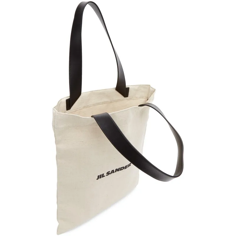 

High Quality New Arrival Jil Sander Canvas Bag Women's Large Capacity Shoulder Canvas Bag Dumpling Bag Bucket Bag 37cm*45.5cm