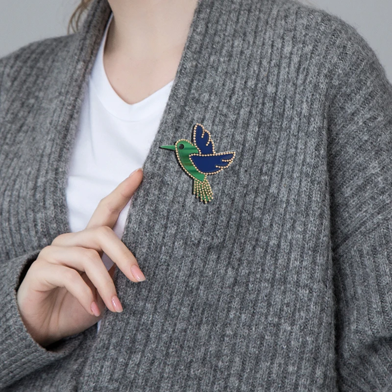 Funmor Птица Животное Броши украшение бисером булавки акриловые аксессуары для