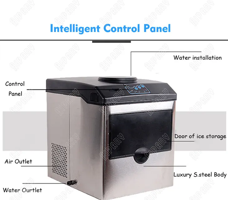 HZB25 electric bullet ice maker 25KG/24H portable ice making machine countertop ice machine silent automatic ice machine
