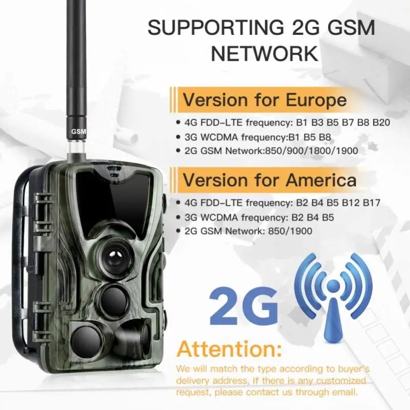 Фотоловушка HC-801M 2G камера 16 МП тропа IP65 триггер MMS SMTP 1080P ночного видения для