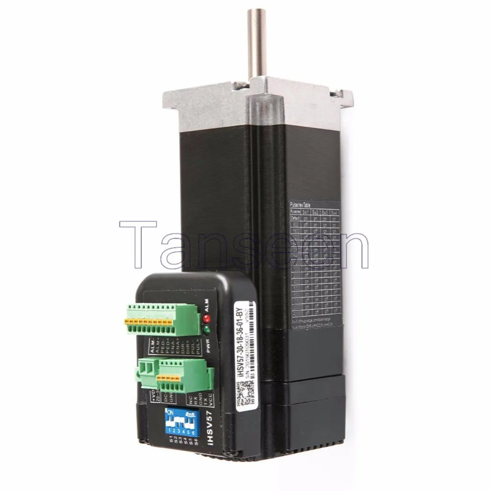 Интегрированный шаговый Электродвигатель с закрытым контуром DC36V JMC iHSV57-30-18-36, 180 Вт 3000 об/мин NEMA23 0.6Nm