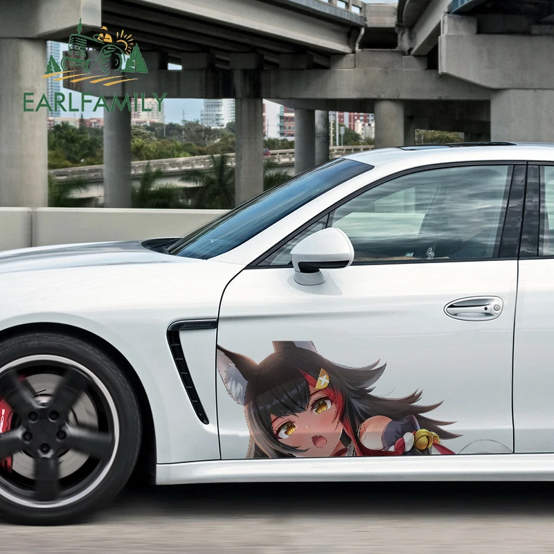 

Виниловая наклейка EARLFAMILY для автомобиля Ookami Mio Peeker, 43 см х 15,9 см