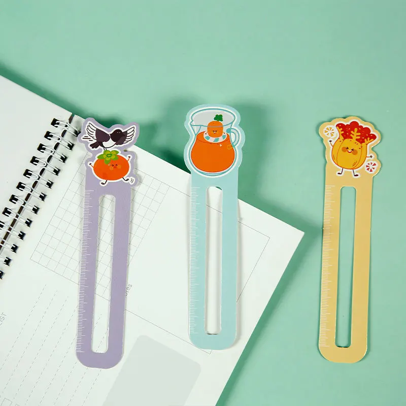30 шт./лот Kawaii Bookmarks линейка для еды маркеры книг новые зажимы милые Креативные