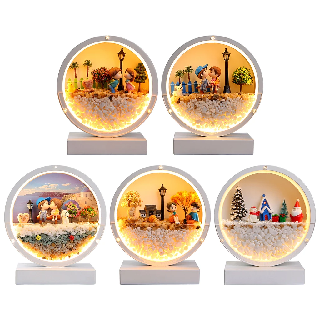 Candeeiro de Mesa Atmosfera Romântica Quarto Luzes Eterna Flor Casa Casamento Aniversário Ornamentos
