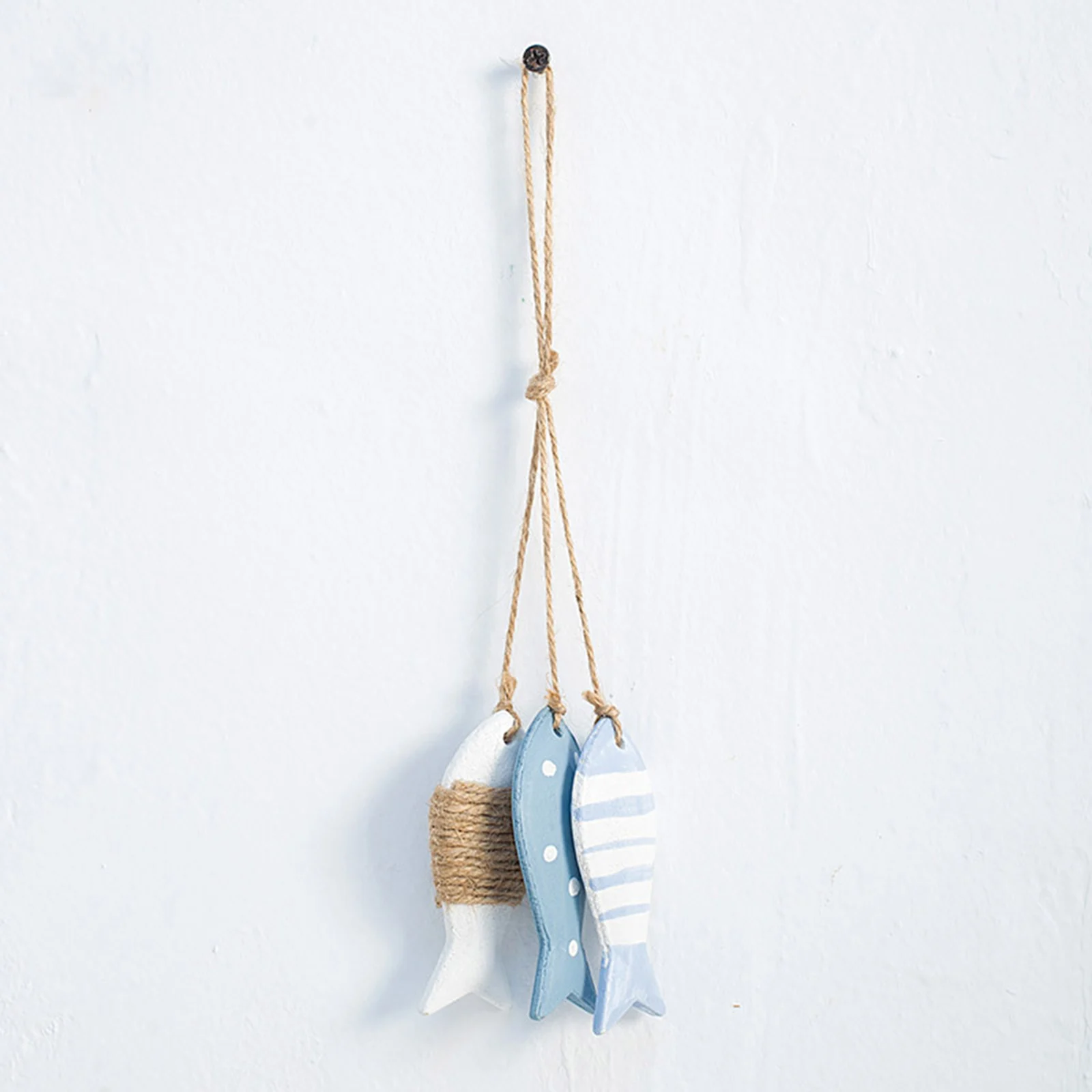 

Natural Wooden Fish Wall Hanging Ornament Coastal Beach Wood Fish Decoration For Home Wall Decor HANW88