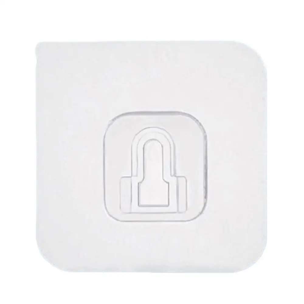 

5 Pcs/Set Plastic Adhesive Hook Wall Sticky Transparent Mount Hanger Rack Double-sided Paster Heavy Load Rack Cup Sucker