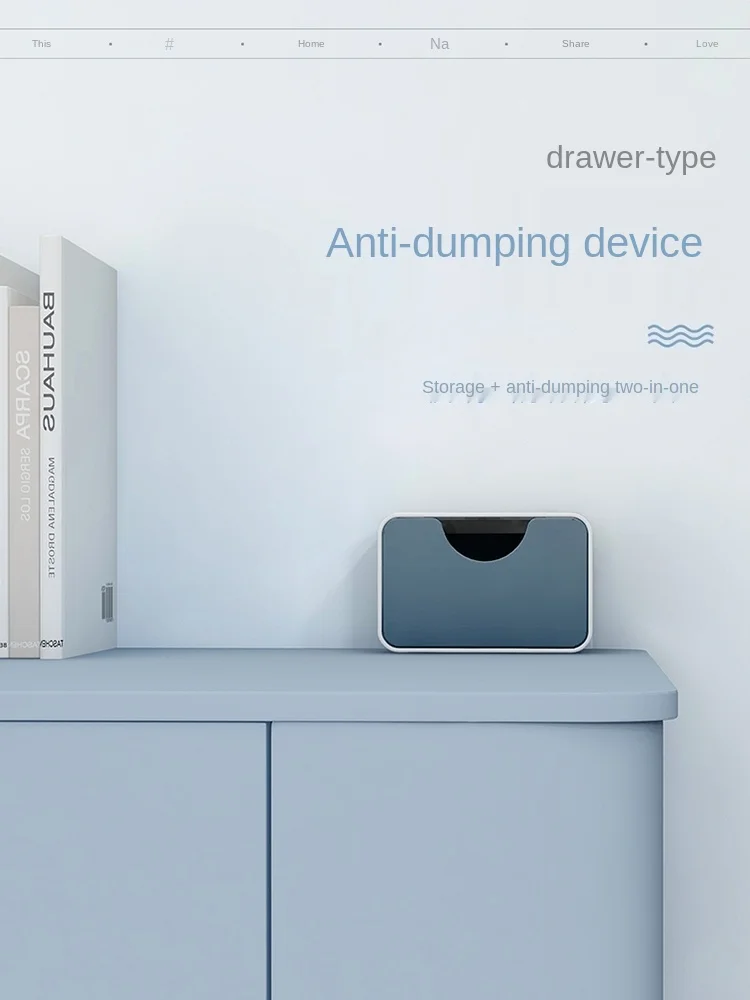 

Punch-Free Drawer Storage Box Furniture Holder TV Cabinet Anti-Dumping Five Bucket Wardrobe Box Holder