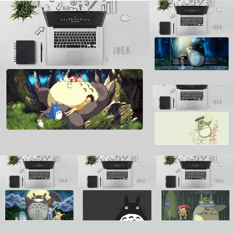 

Totoro cartoon cute Laptop Gaming Mice Mousepad Desk Table Game Office Work gamer Large Mouse pad Mats Non-slip Laptop Cushion