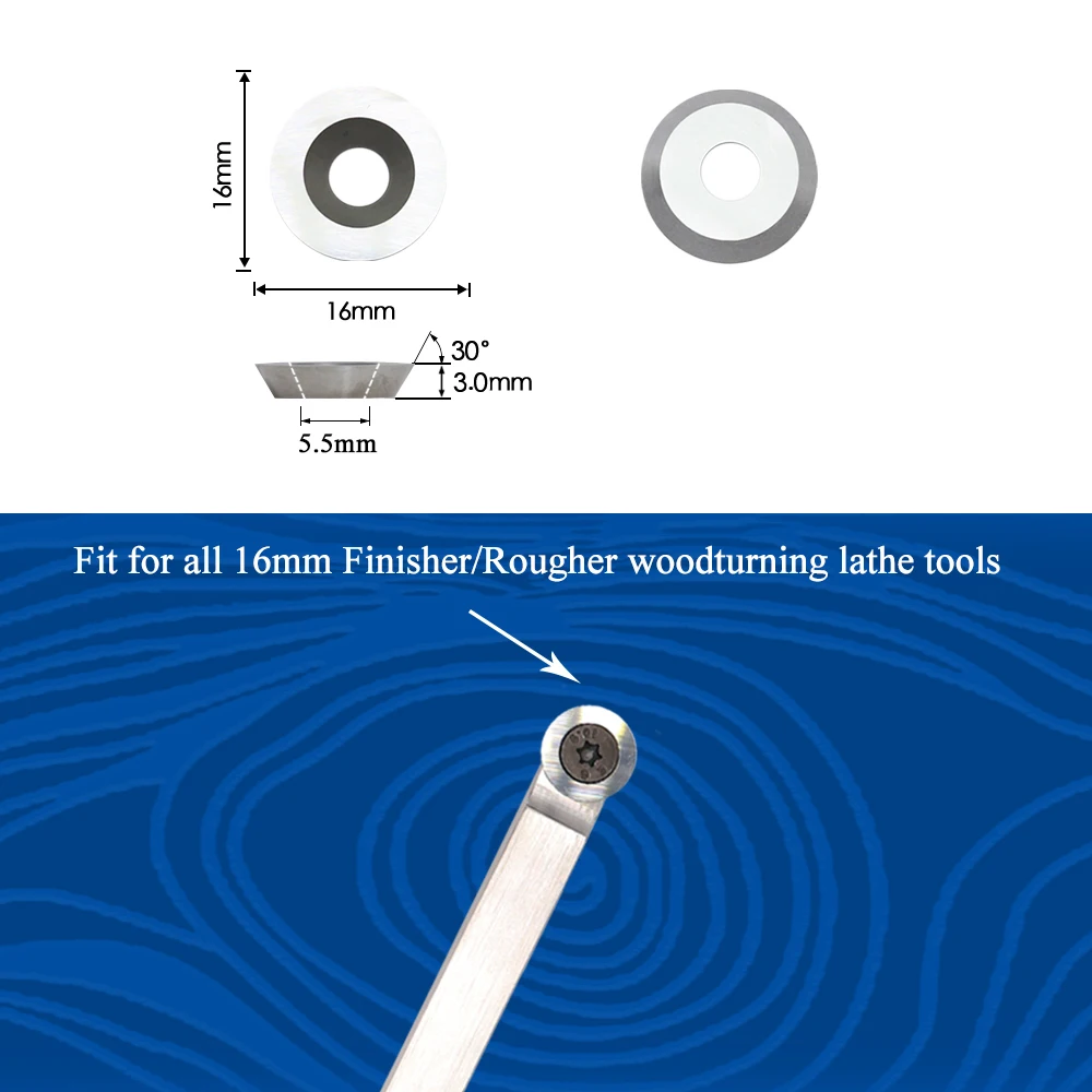 Круглые карбидные вставки Ci0 16 мм резаки ножи сменные лезвия 5 шт. подходит для DIY