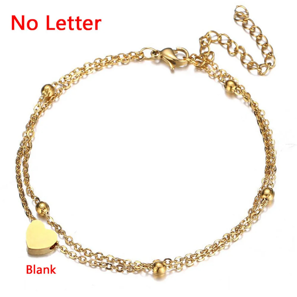 MisenBaBa браслеты из нержавеющей стали с сердечками и буквами для женщин именем