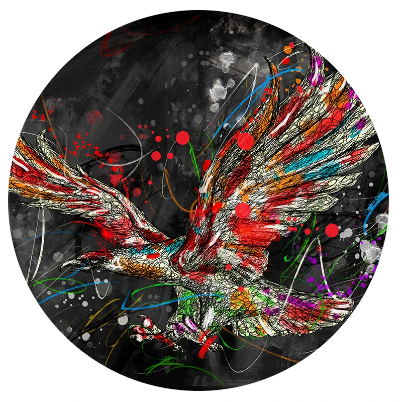 

Hot Sell Poster Print Colorful Abstract Graffiti Birds Canvas Poster And Print Wall Art Picture For Home Decoration