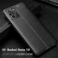 for cover xiaomi redmi note 10 case for redmi note 10 capas phone bumper tpu soft leather for fundas redmi note 10 cover 6 43