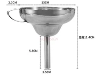 304 stainless steel wine funnel household large caliber oil leak with filter thickening kitchen large oil drainer