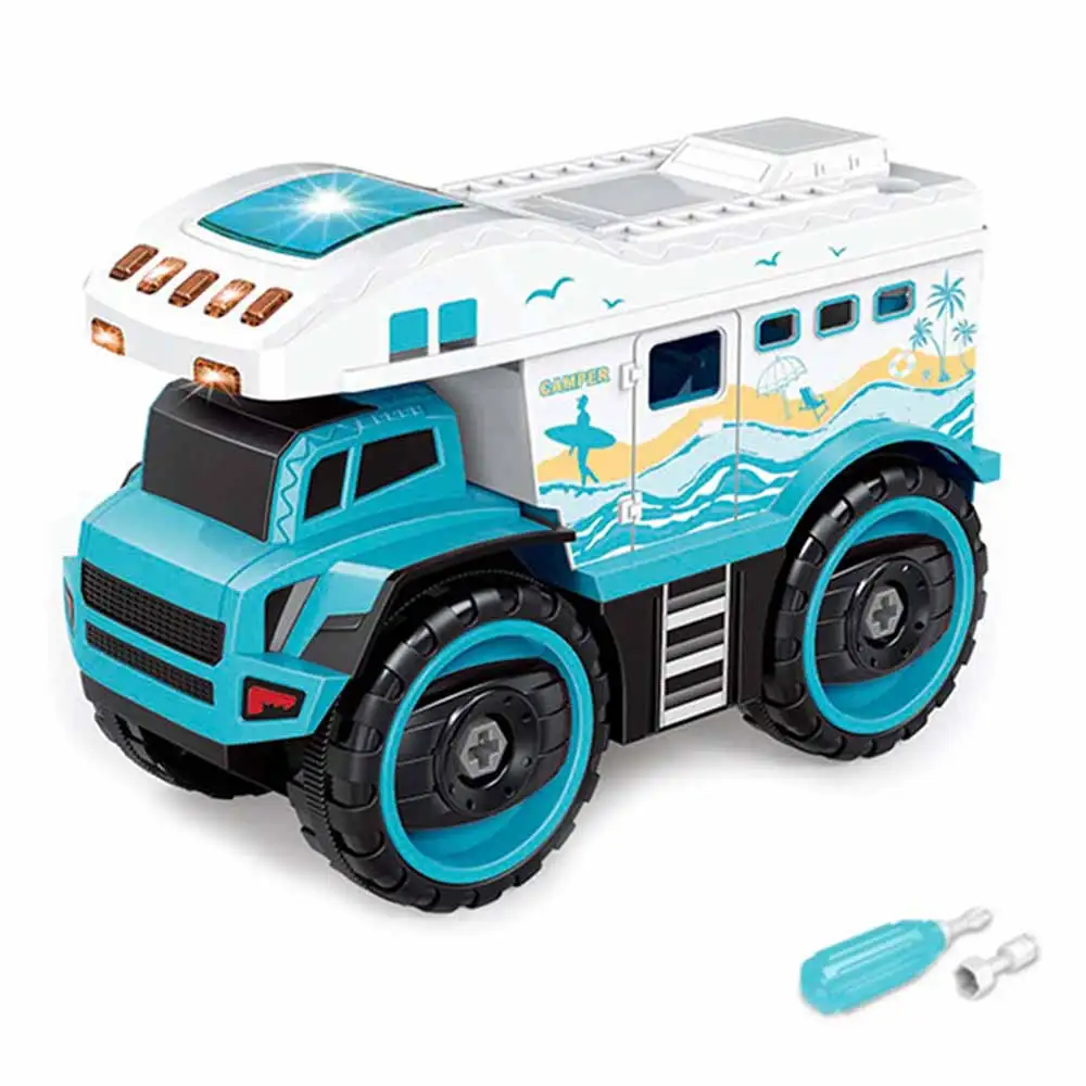 

1 Set Cool Mini Motorhome Toy Recreational Vehicle Toy Detachable RV Toys Travel saloon model Trailer Diecast car for Kids Gift