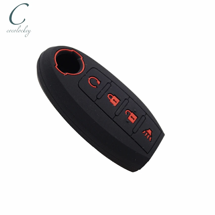 Силиконовый чехол для автомобильного ключа Cocolockey 4 кнопки подходит nissan altima rogue
