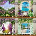 Высококачественная моющаяся душевая занавеска с природным пейзажем, 3D водонепроницаемая ткань, декор для ванной комнаты, Большая душевая занавеска с принтом 240x180