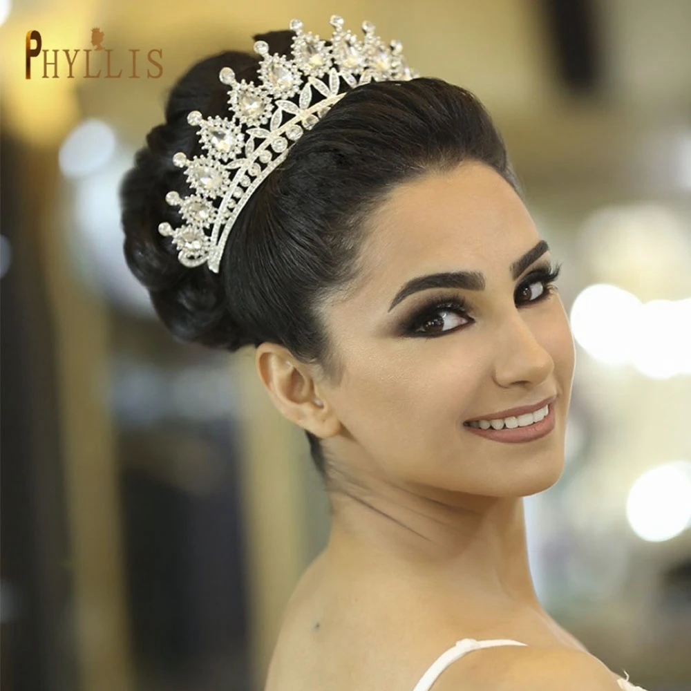 

A111 Gorgeous Wedding Tiaras and Crowns Party Hair Jewelry Crystal Queen Diadem Bridal Headwear Rhinestone Headband Headpieces