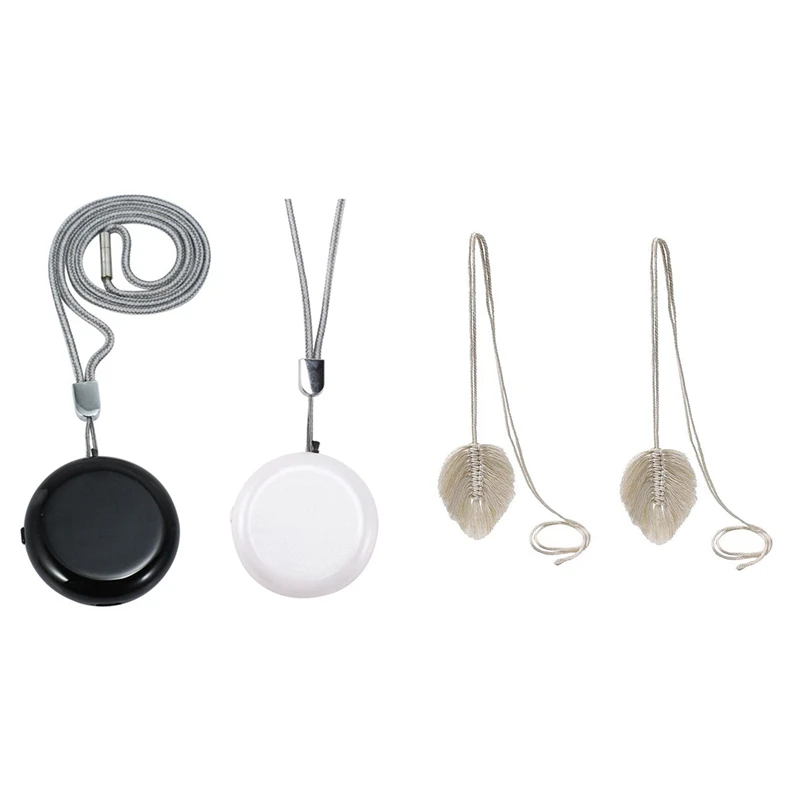 

2Pack Cotton Curtain Tiebacks Holder Rope With 2Pack Wearable Necklace Air Freshner Ionizer Negative Ion Generator